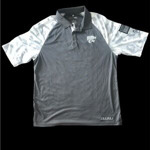 Men's Colosseum Gray/Camo KState Wildcats OHT Polo Size L
